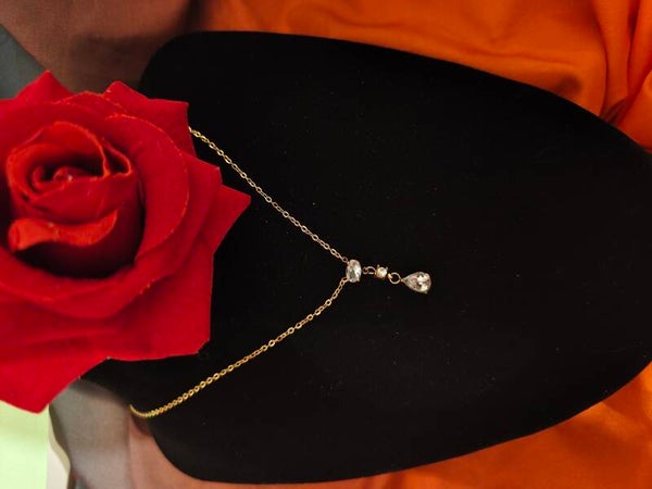 Collier strass pendant