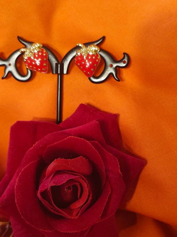 Boucles d'oreilles fraise