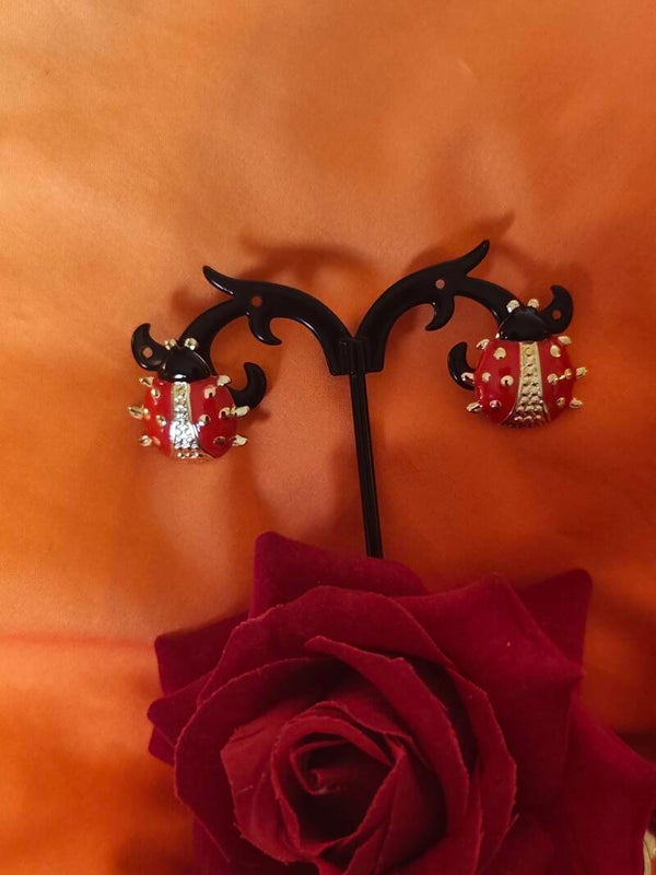 Boucles d'oreilles Coccinelle