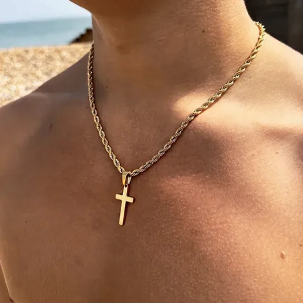 Collier Croix ado