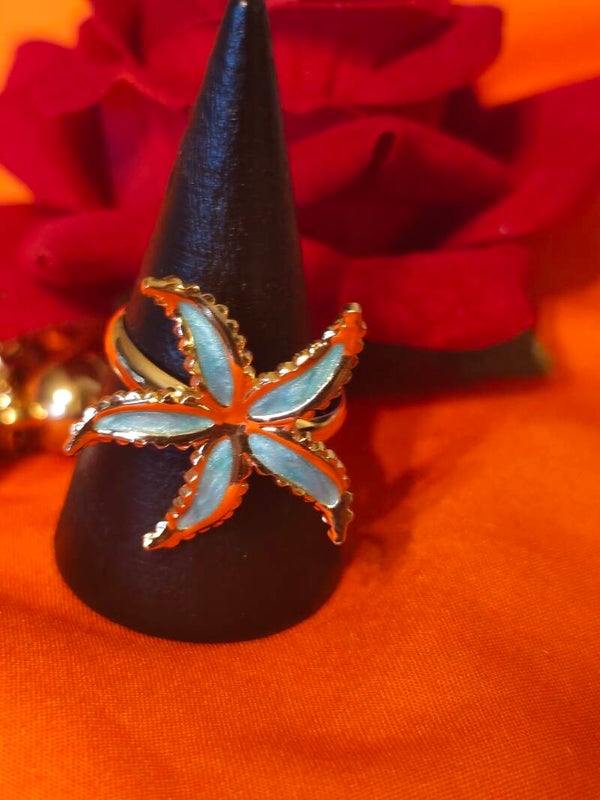 Bague étoile de mer coloré