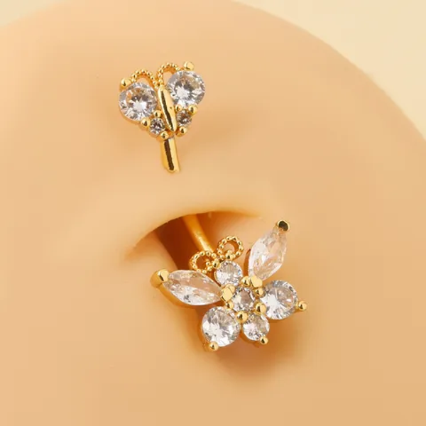 Piercing nombril papillon