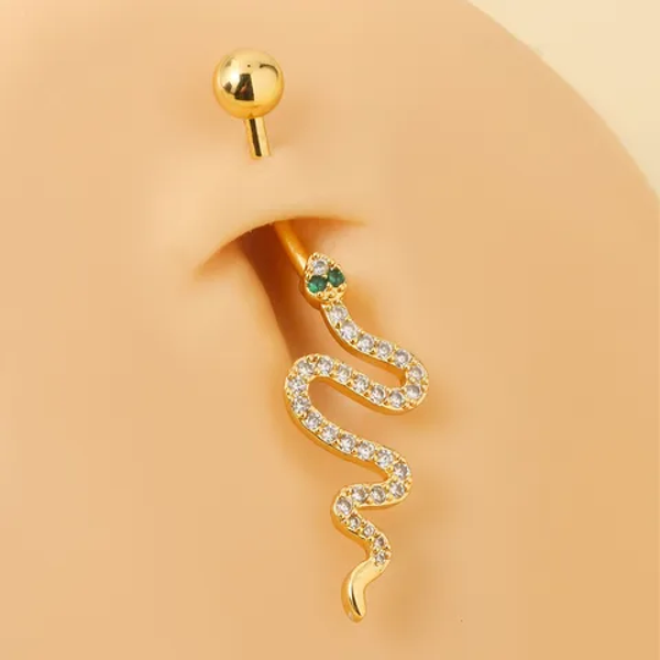 Piercing nombril serpent