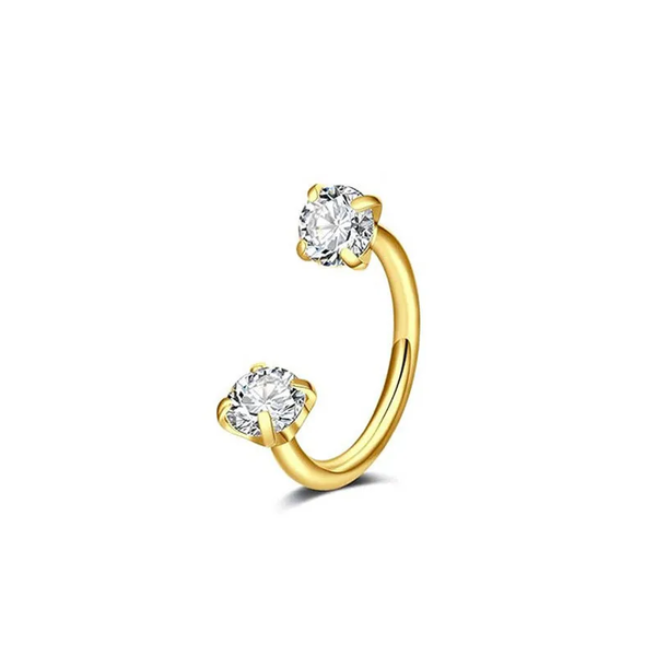 Piercing nez couleur doré blanc