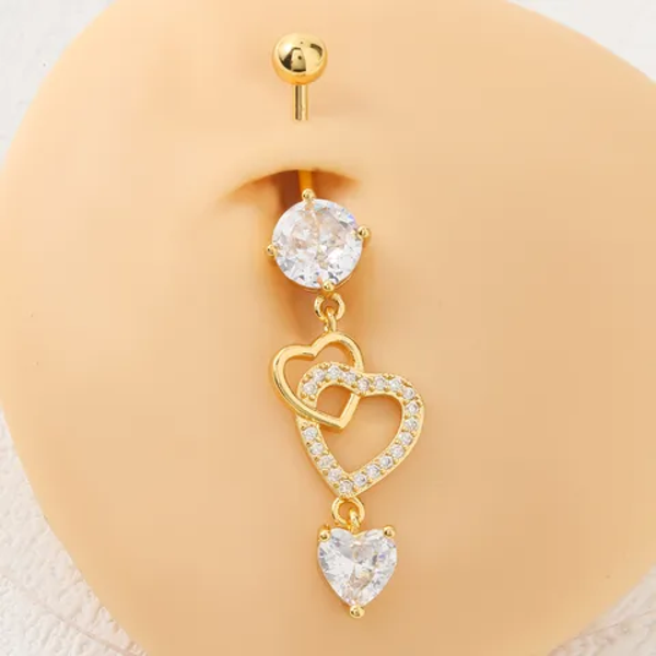 Piercing nombril coeur