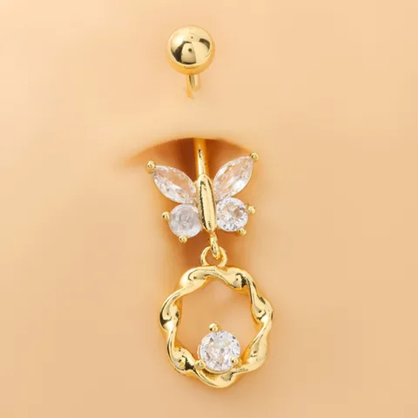 Piercing nombril papillon