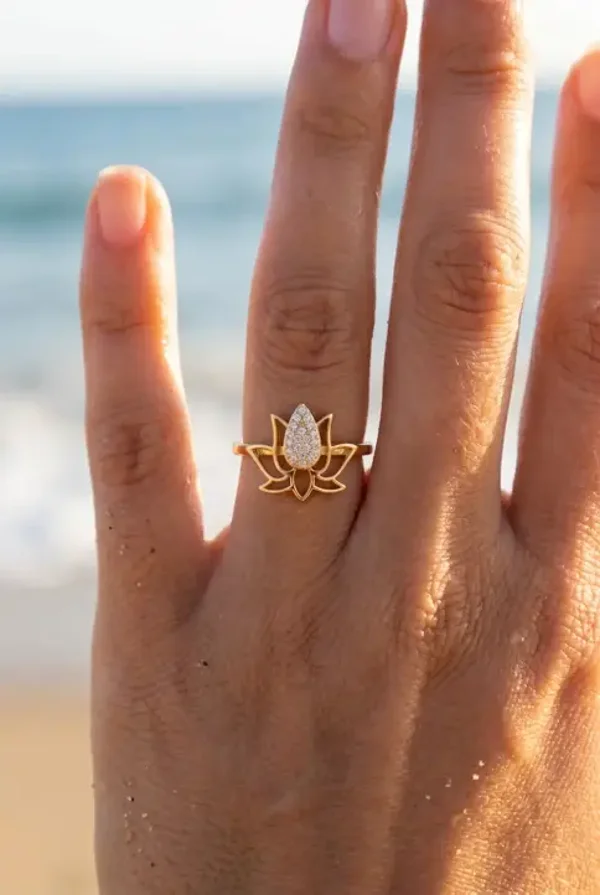 bague fleur de lotus