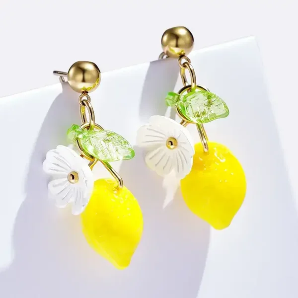 Boucles d'oreilles citron