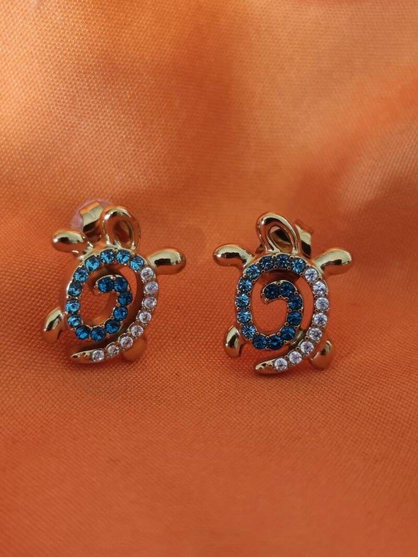 Boucles d'oreilles Tortue strass