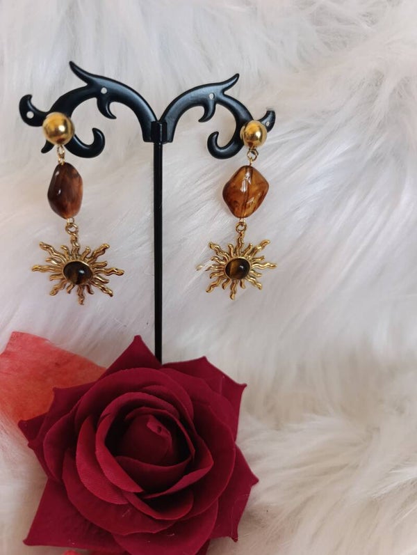 Boucles d'oreilles soleil