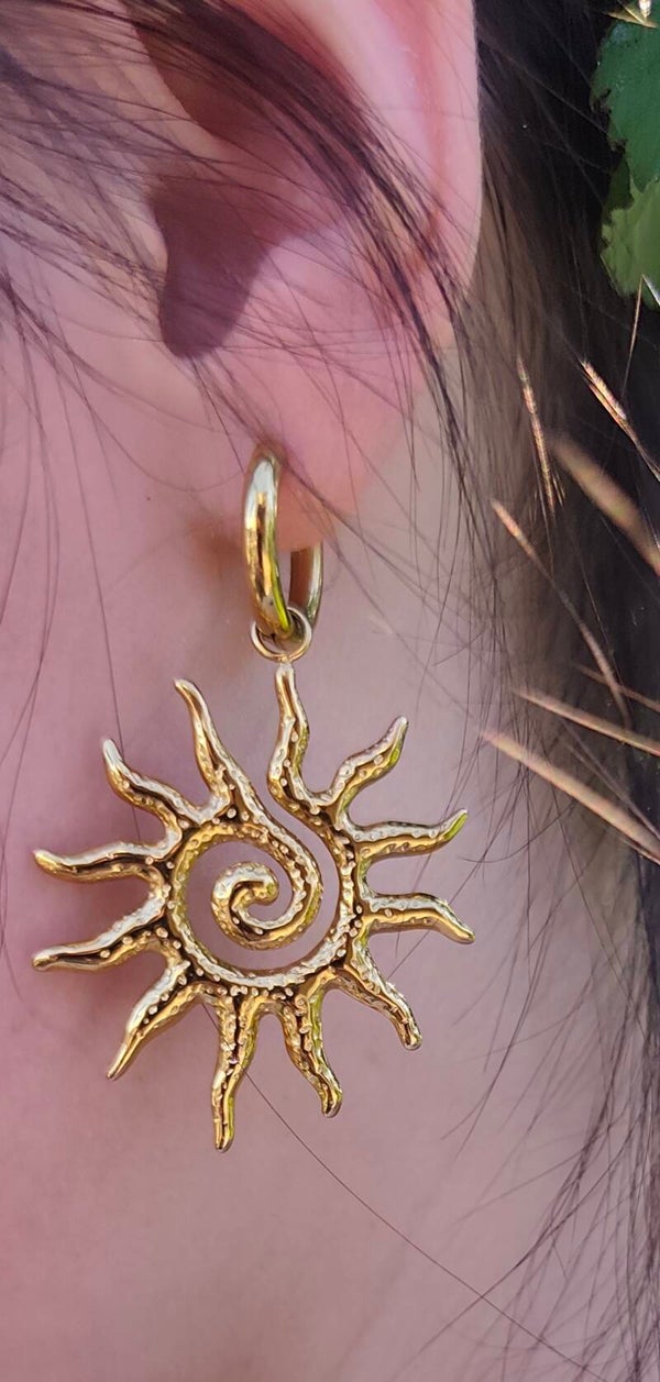 Boucles d'oreilles soleil
