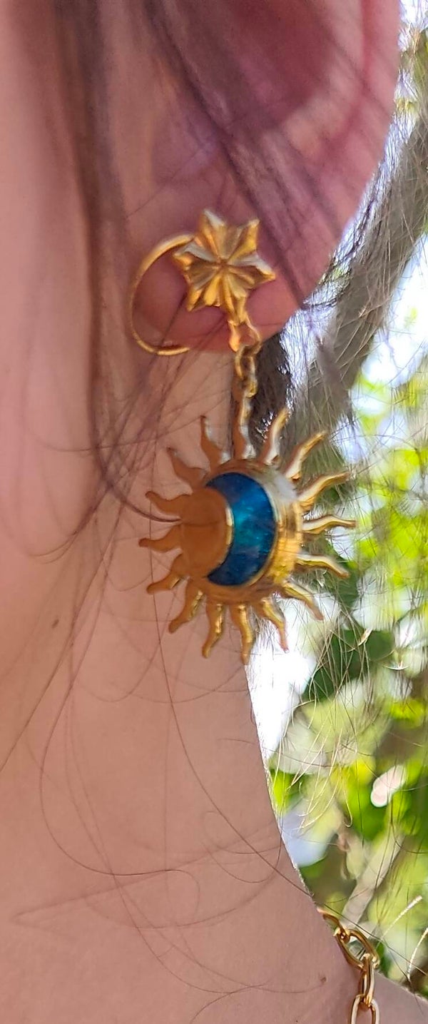 Boucles d'oreille soleil