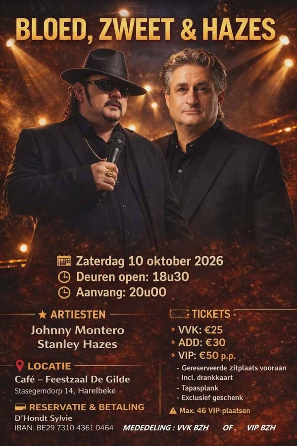 BLOED ZWEET & HAZES ( NORMAAL ) INKOMTICKET