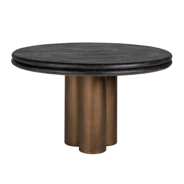 Eettafel Macaron 130Ø (Black rustic) - Ricmond
