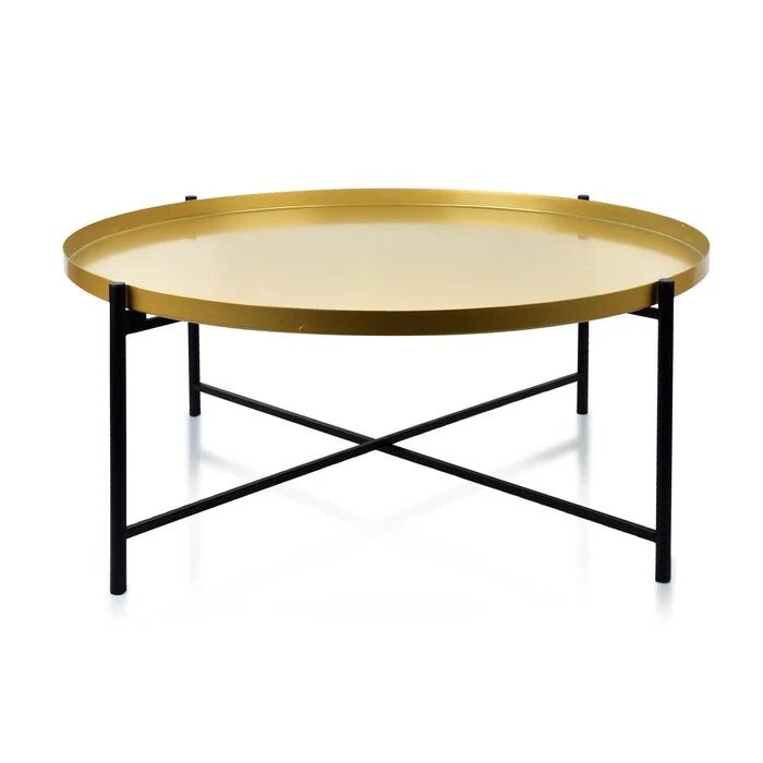 LUCAS BLACK & GOLD Salontafel 76.5xh32cm