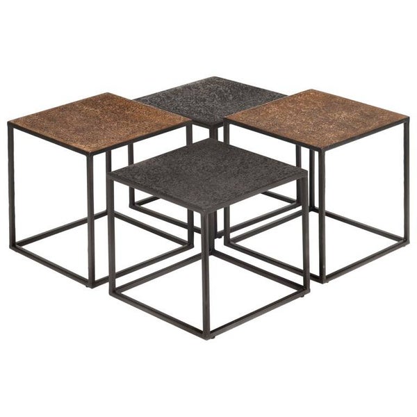 Salontafel Ely set van 4 (Black/gold) - Richmond