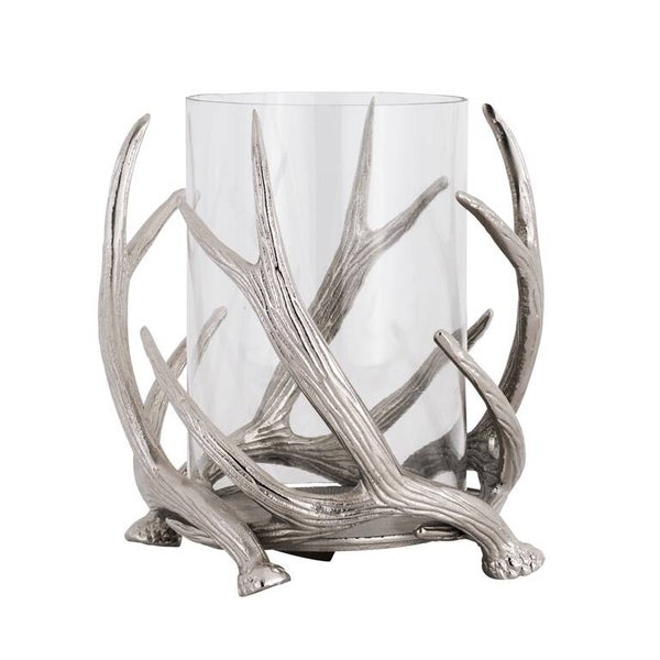 Windlicht Macy met gewei (Silver) -Richmond