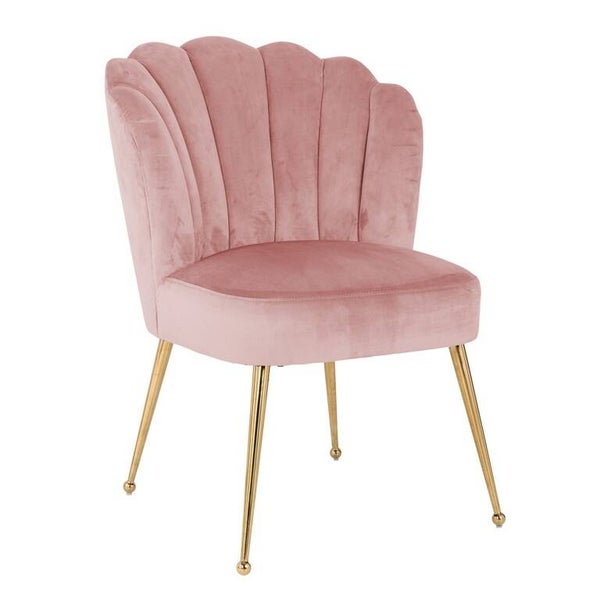 Stoel Pippa pink velvet / gold (Quartz Pink 700) - Richmond