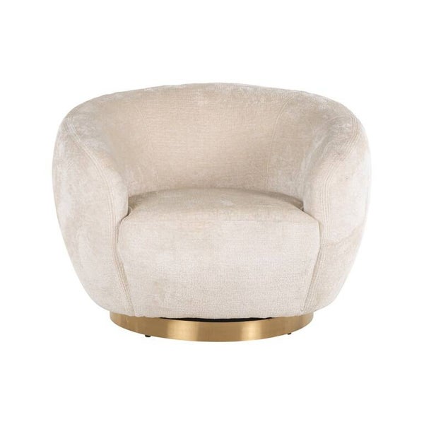 Draaifauteuil Layla white chenille (Bergen 900 white chenille) - Richmond