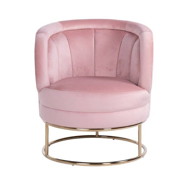 Fauteuil Felicia Pink velvet / gold (Quartz Pink 700) - Richmond