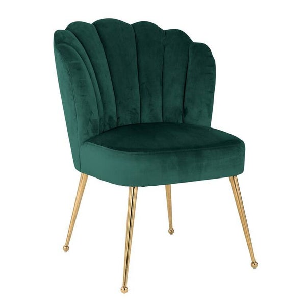 Stoel Pippa green velvet / gold (Quartz Green 501) - Richmond