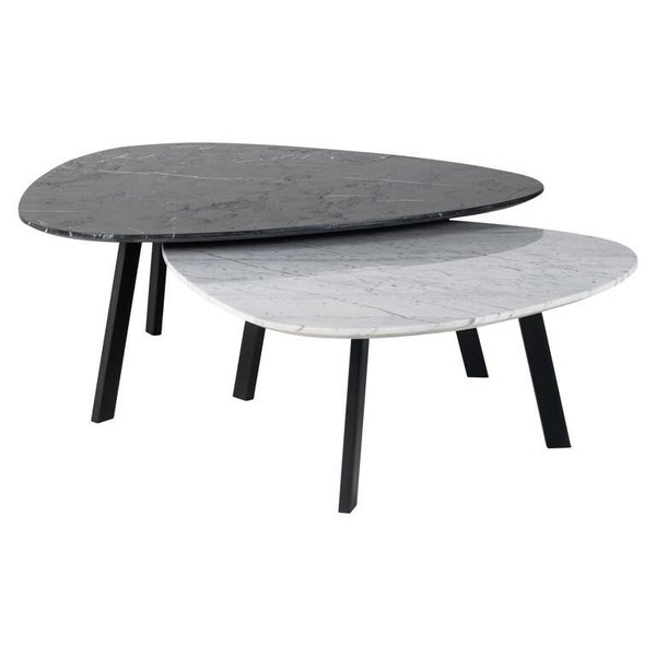 Salontafel Trocadero set van 2 (Black/white) - Richmond