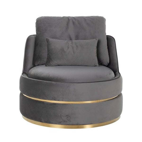 Fauteuil Kylie Stone velvet / gold (Quartz Stone 101) - Richmond