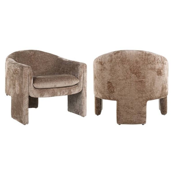 Fauteuil Charmaine taupe chenille (Bergen 104 taupe chenille) - Richmond
