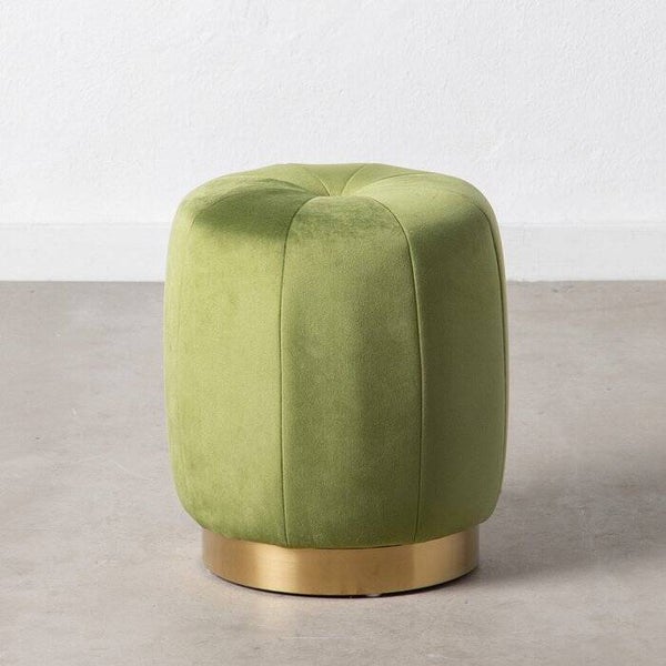 PUFF DONKERGROEN FLUWELEN