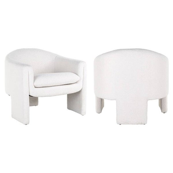 Fauteuil Charmaine white furry (Himalaya 900 white furry) - Richmond