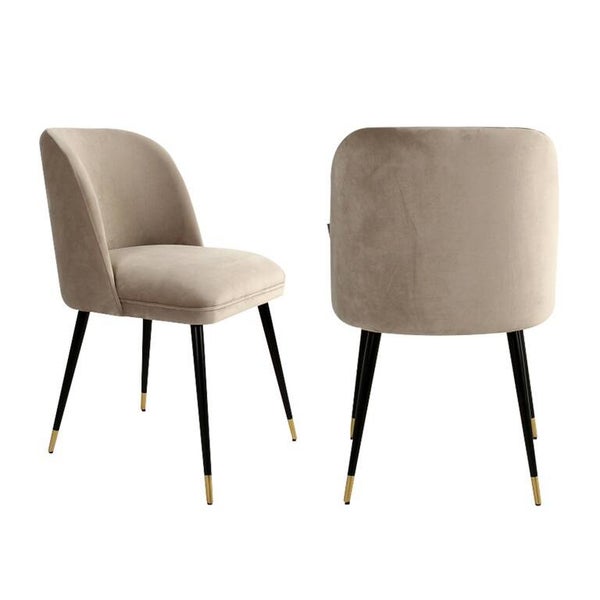 Stoel Alicia khaki velvet fire retardant (FR-Quartz 903 Khaki) - Richmond