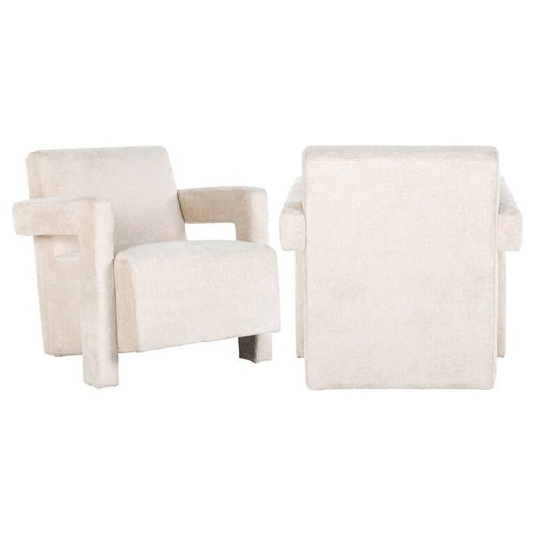 Fauteuil Devanto white chenille (Bergen 900 white chenille) - Richmond