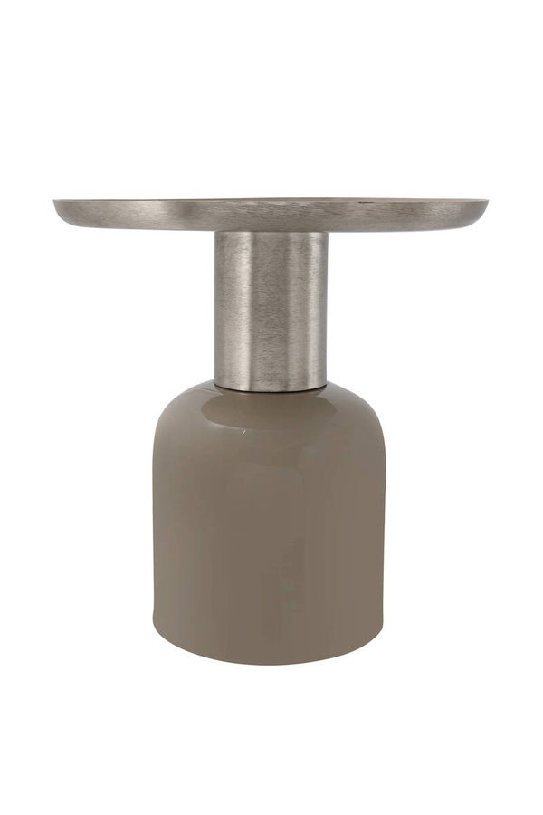 Bijzettafel Art Deco 825 Taupe/Zilver