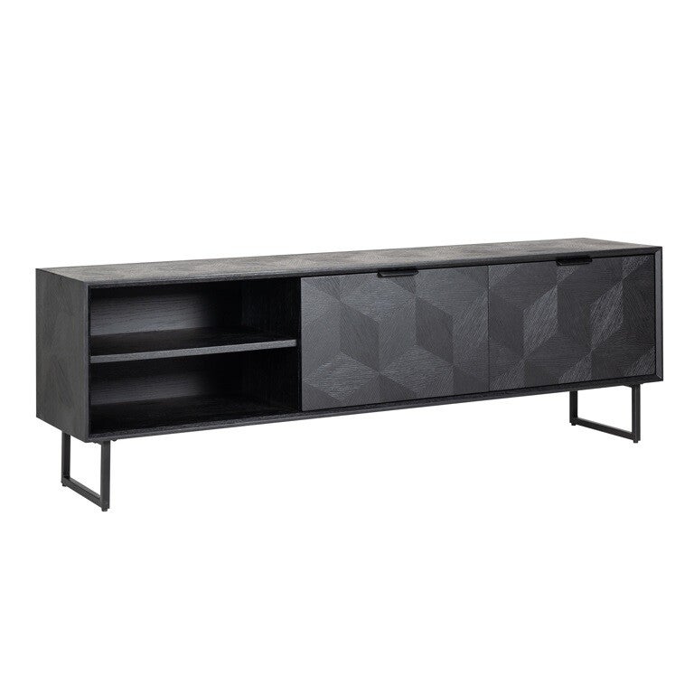 TV-dressoir Blax 2-kleppen 1-plank (Black) - Richmond