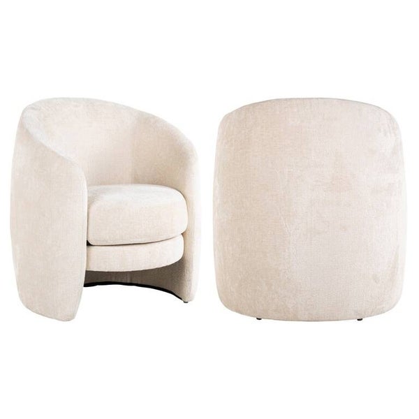 Fauteuil Fenna white chenille fire retardant (FR-Bergen 900 white chenille) - Richmond