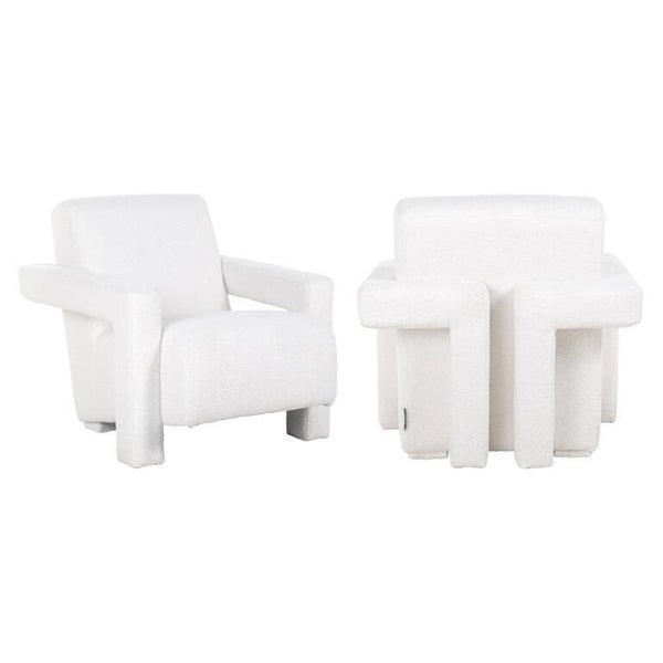 Fauteuil Casey white furry fire retardant (Himalaya 900 white furry) - Richmond
