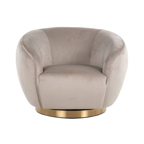 Draaifauteuil Layla khaki velvet (Quartz Khaki 903) - Richmond