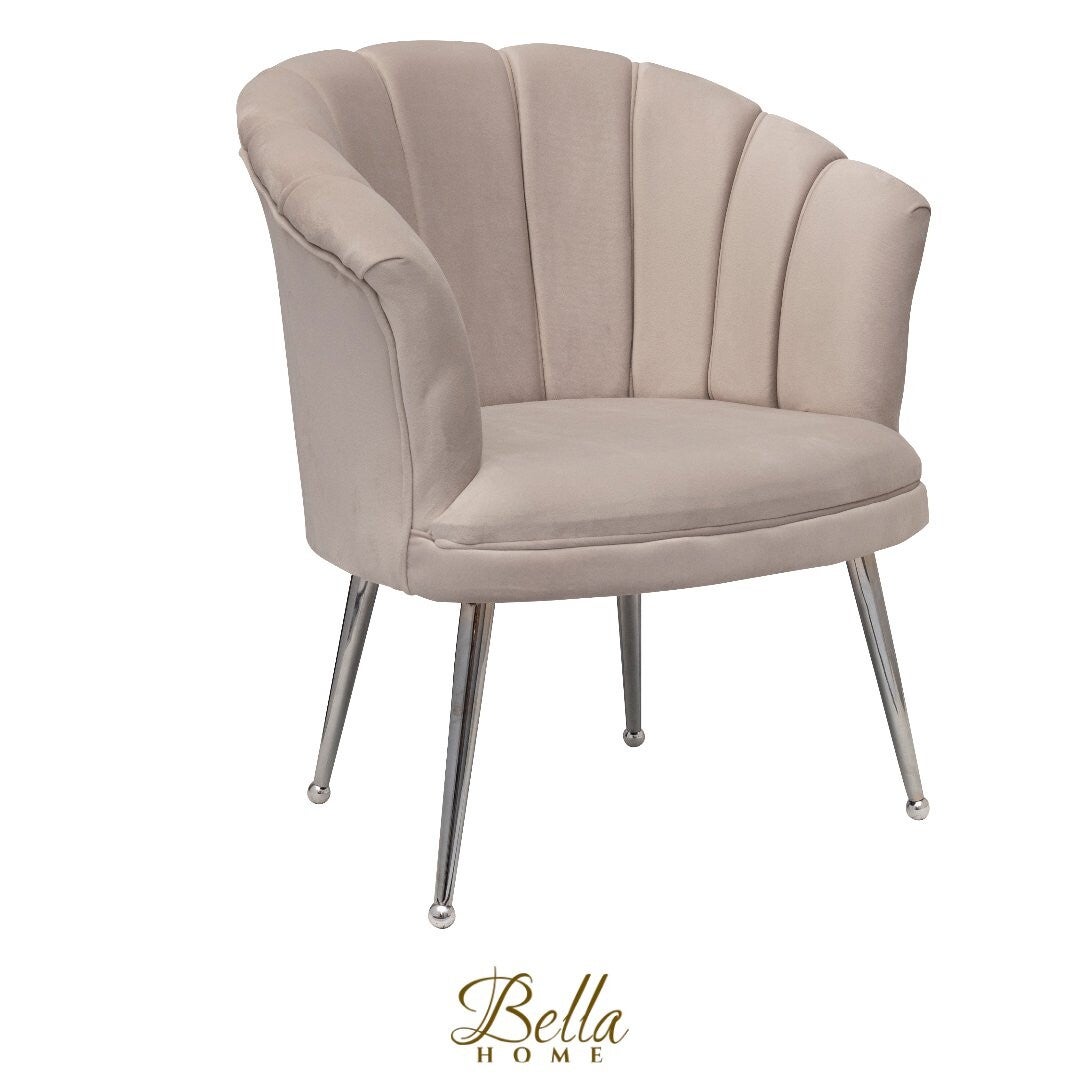 Luxe Velvet Schelp Fauteuil Mila