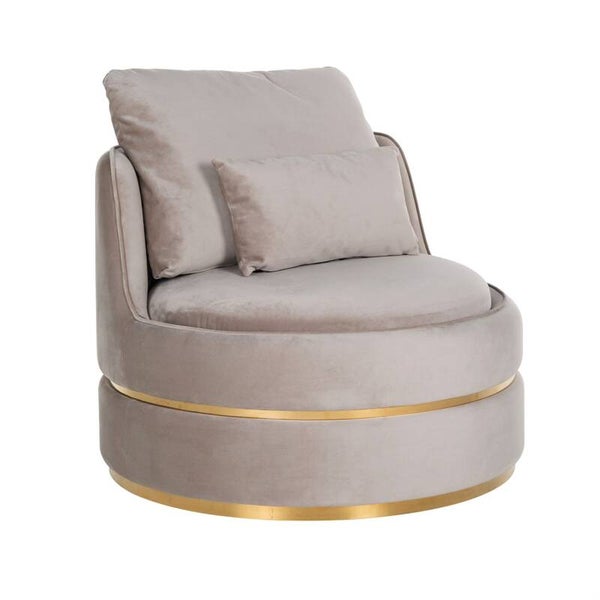 Fauteuil Kylie khaki velvet / gold (Quartz Khaki 903) - Richmond