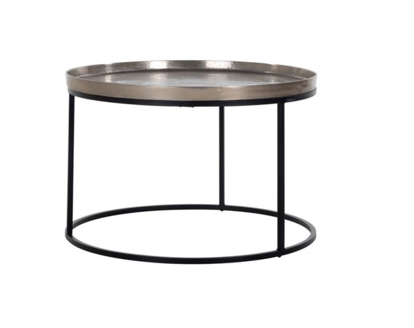 Salontafel Milo aluminium champagne gold 70Ø - Richmond