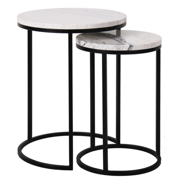 Bijzettafel Lexington set van 2 (White) - Richmond