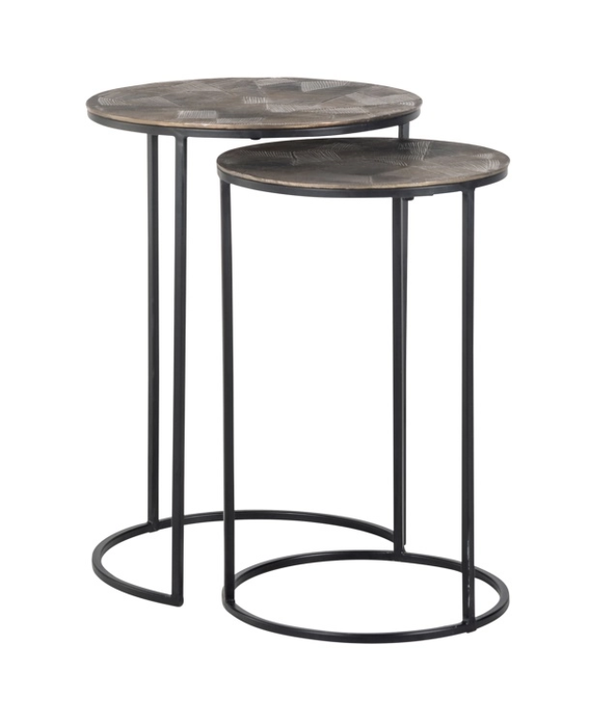 Bijzettafel Tulum set van 2 (Brushed Gold) - Richmond