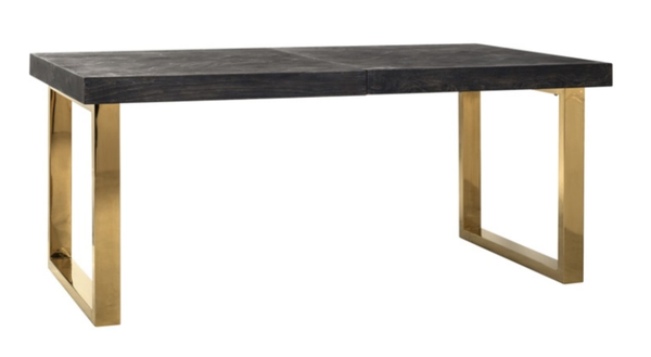 Uitschuiftafel Blackbone gold 195(265) (Black rustic) - Richmond