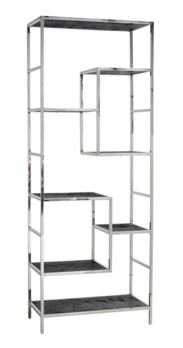 Wandkast Blackbone silver 7-planken (Black rustic) - Richmond