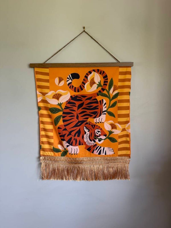 ‘Orange tiger’ wall hanging