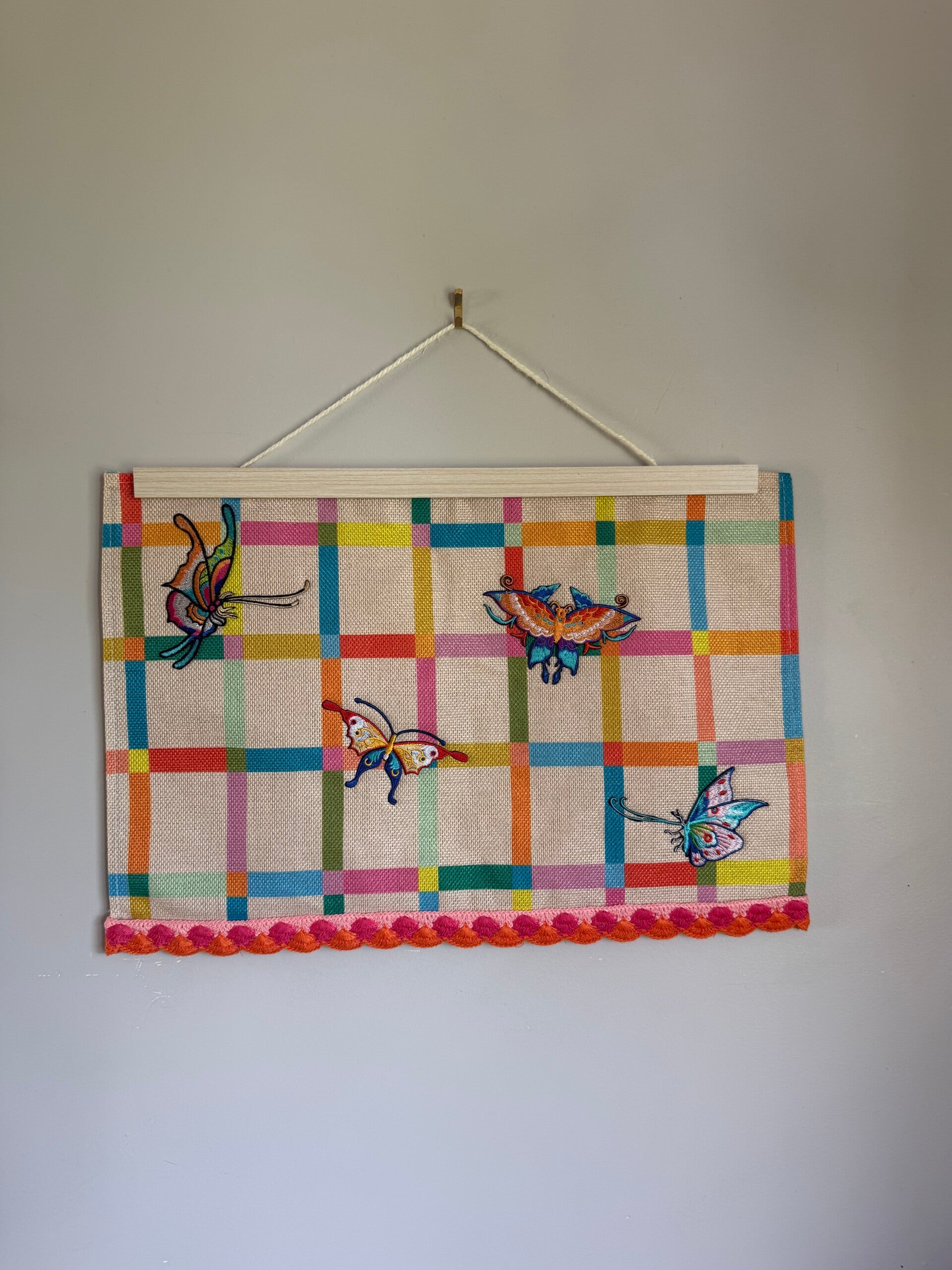 ‘Just the butterflies’ wall hanging