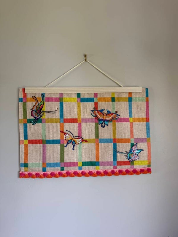 ‘Just the butterflies’ wall hanging