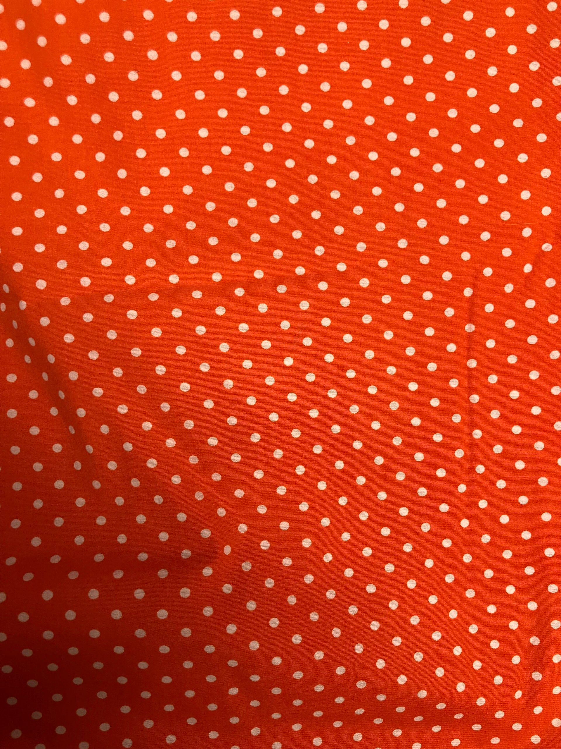 Orange and White Polka Dot