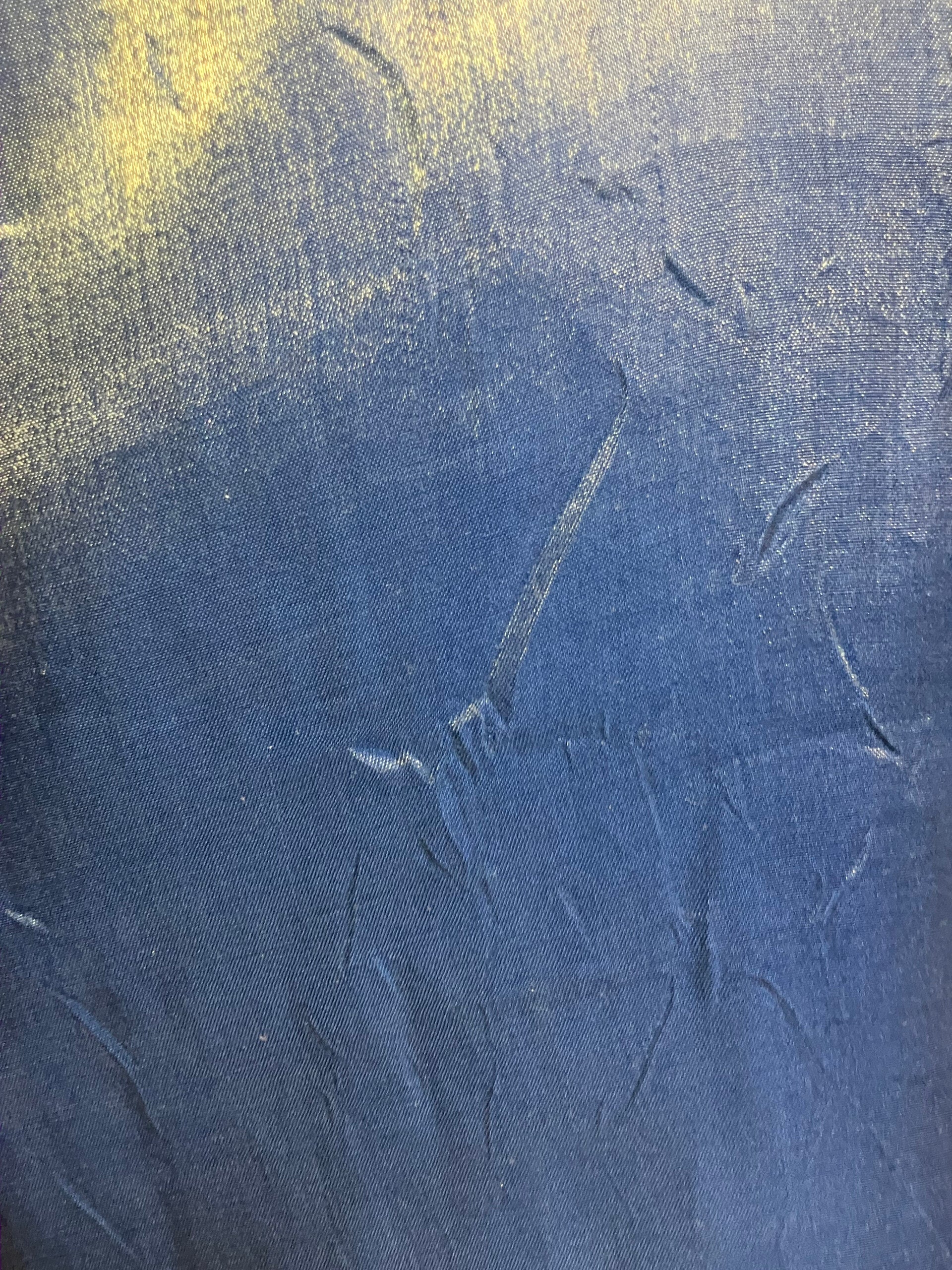 Sivery Blue Creased Satin
