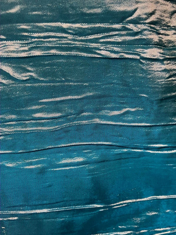 Turquoise Creased Satin